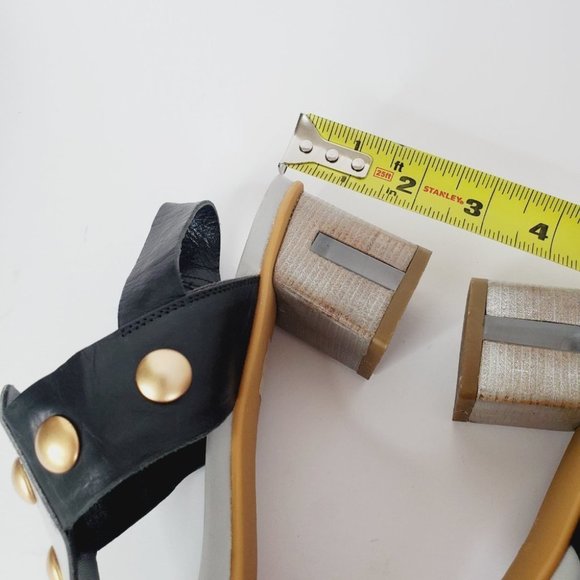 ZINDA SPAIN Metallic Chunky Y2K Studded Heeled Sandals - Picture 10 of 10